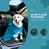 Avont Dog Bathrobe – Super Absorbent Quick-Dry Microfiber Hooded Robe – Essentials for Dogs - Blue / Small - image 3