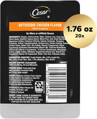 Cesar Filets in Gravy Wet Dog Food Rotisserie Chicken Flavor, 1.76 oz. Mini-Pouch (20 Count, Pack of 1)