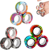 24Pcs Magnetic Rings Fidget Toys Spinner Set Halloween Decor Party - 18 Pcs - image 4