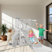 LulliSpace 6 in 1 Toddler Slide - Gray - image 2