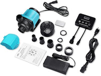 1320GPH Aquarium Return pump with LCD display controller, DC 24V 35W aquarium pump for saltwater freshwater aquarium,fish tank,sump,20 speeds ECO Quiet Submersible and inline pump