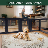 FXW AuraSpace Clear Acrylic Indoor Dog Playpen, 24" H - Black / 24"H / 6 Panels - image 4