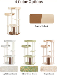 37.5" Cat Tree Tower for Large & Senior Cats, Low-Step Design – Essentials for Cats - Gray 53'' - image 4
