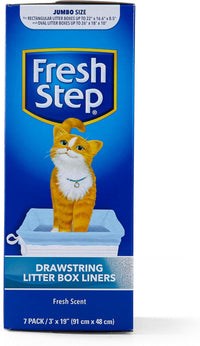 Fresh Step Drawstring Cat Litter Box Liners, Scented - Fresh Scent / 7 Count (Pack of 2) / Jumbo - image 2