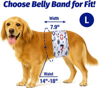 Pet Soft Dog Belly Bands - Washable Dog Diapers Belly Band for Male Dogs, Reusable Male Dogs Wraps - Sailor / Large (14''-18'') - image 4