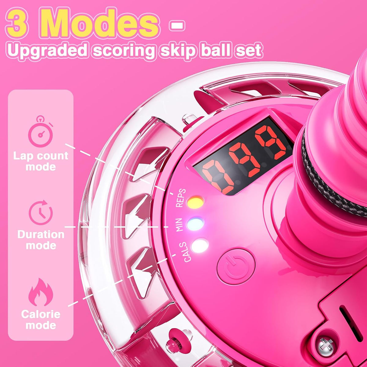 HopeRock Skip Ball Toy for Girls Ages 6-10 - Pink - image 4