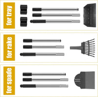 Pooper Scooper for Dogs, Metal Poop Scooper Tray and Rake Set with Adjustable Long Handle, Dog - Silver & Black - image 4