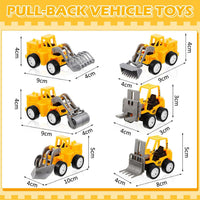 Sosation 72-piece mini construction party favor trucks with cranes, forklifts and excavators - view 14