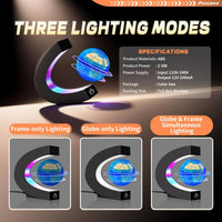 Magnetic Levitating Floating Globe with LED Lights - Blue Globe Glowing - image 3