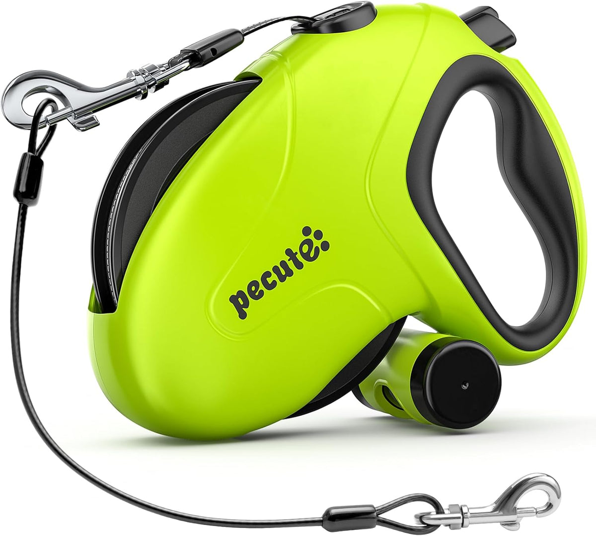Pecute 32ft Retractable Dog Leash with Reflective Strips - Green / 32ft | 66 lbs max (chew proof)