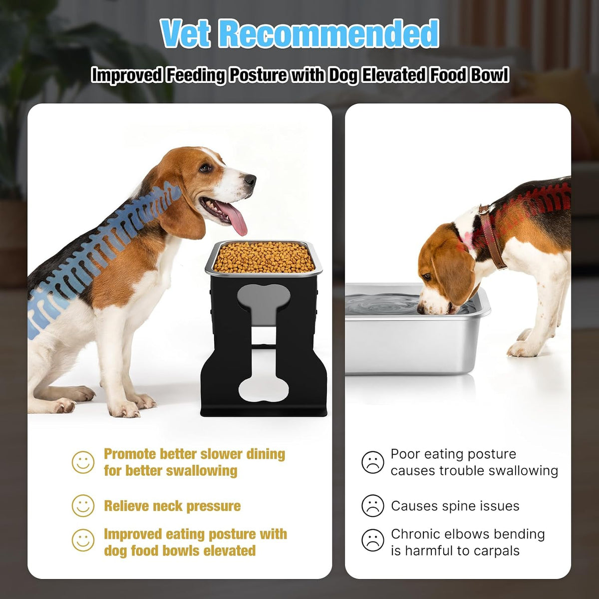 14" Elevated Dog Water Bowl - 10" Height - image 2
