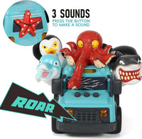 DINOBROS School Bus Toy with Light and Sound - Sea Animal School Bus - image 2