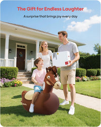 QPAU Inflatable Dinosaur Bouncy Hopper Toy - Horse / 1 Pack - image 3