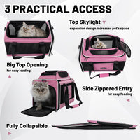 Cat Carrier Top-Expandable 18x11x11 - Pink - image 4