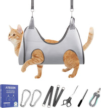 Ateson Pet Grooming Hammock - XS for Cats & Tiny Dogs 15LB / Gray