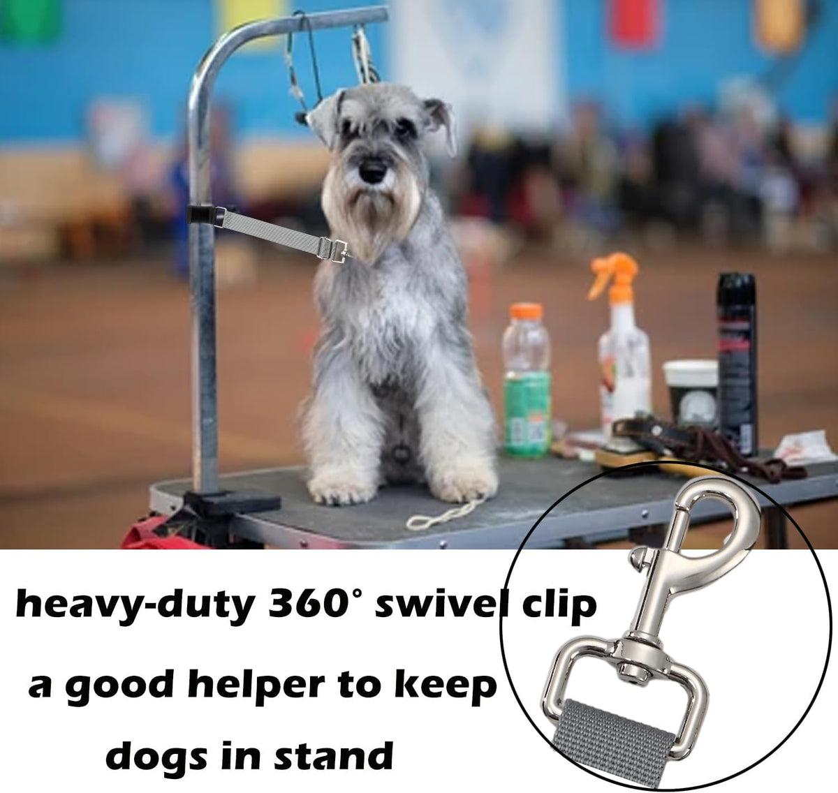 Pet Dog Grooming Arm Accessories - Gray & Purple - image 3