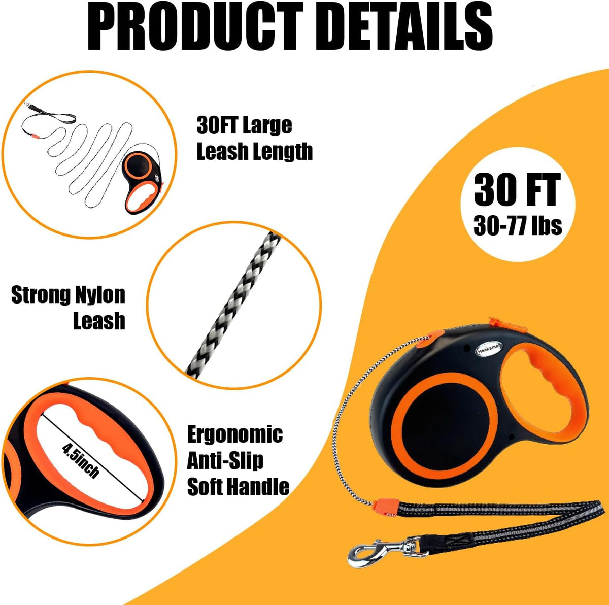 Retractable Dog Leash Automatic Telescopic Tractor Dog Tape - image 4