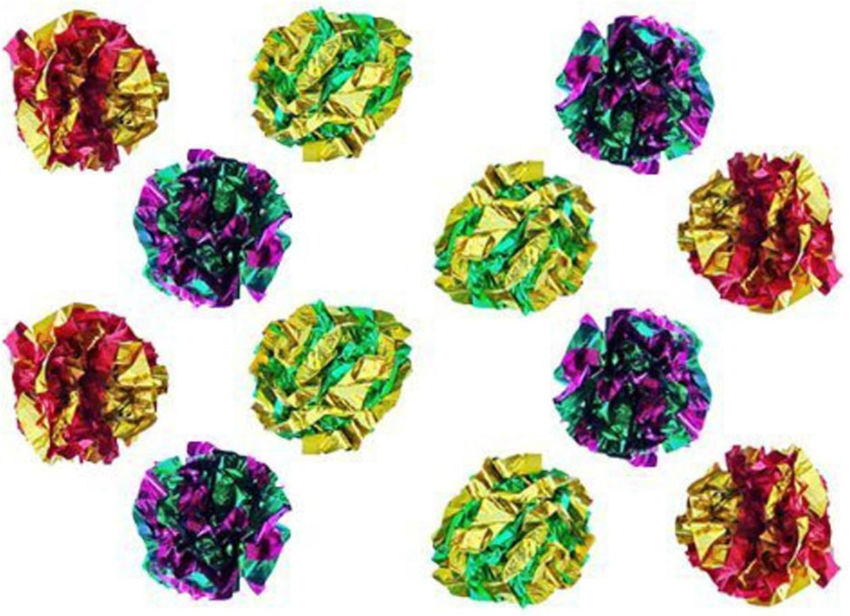 Original Mylar Crinkle Balls Cat Toys - 12 Pack