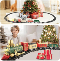 Electric Train Set for Kids Ages 4-8 - Green Red Gold - image 4