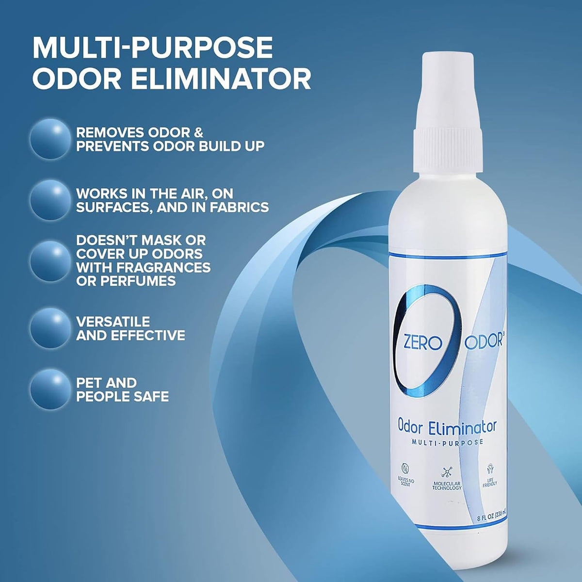 Zero Odor Multi-Purpose Odor Eliminator - 8 Fl Oz (Pack of 3) - image 2