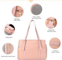 Fashion Dog Purse Pet Carrier Leather Bag for Small Dogs Cats Puppy - Pink - image 4