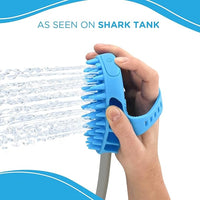 Aquapaw Dog Bath Brush Pro & Dog Shower Attachment - Large Silicone Rubber - Sprayer & Scrubber in One with 8ft Hose Attachment & Shower Wand for Bathing - Pet Bath Supplies
