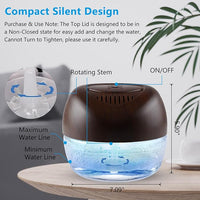 Purifier Air Washer, Air Fresher Aroma Diffuser for Home, Office, Air Purifier with Night Light (Brown)