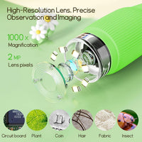 WINWEND Kids Microscope Pocket Microscope 1000X Portable Microscope - Green - image 3