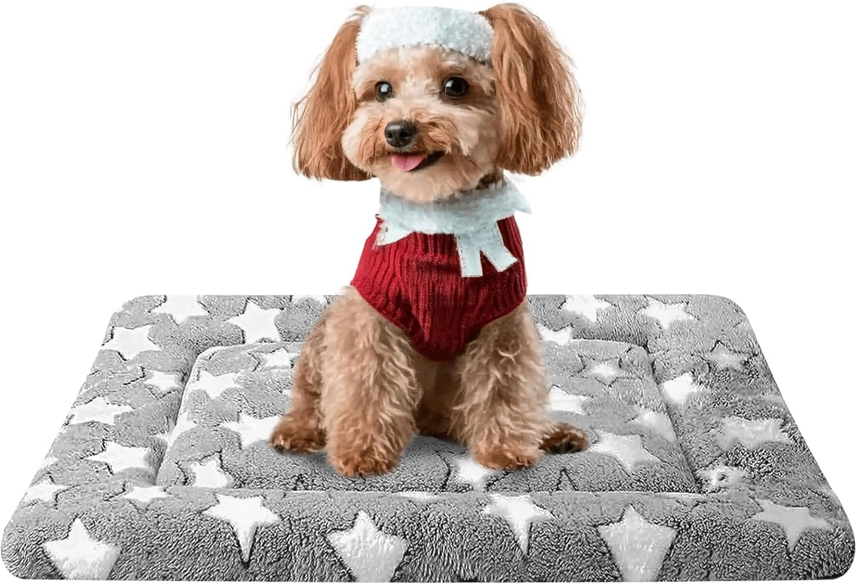 Dog Bed Mat, Reversible Crate Pad - 24"L*18"W*1.5"Th / Grey&Star-1pc