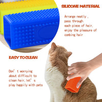 2pcs Pet Dog Cat Hair Remover, Pet Hair Removal Tool - blueyellow - image 3