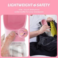 Kalimdor Dog Water Bottle - 19oz Pink - image 4