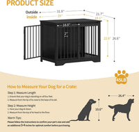 Hzuaneri 77.6 in Double Dog Crate Furniture - Black / 31.9"L x 21.7"W x 26.6"H - image 2