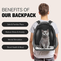 Cat Carrier Backpack, Pet Carrier Backpack Front Pack for Small Medium Cat Puppy Dog Carrier - Black - image 3