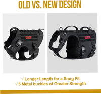 OneTigris Tactical Dog Harness with 5X Metal Buckle - XL / Black - image 4