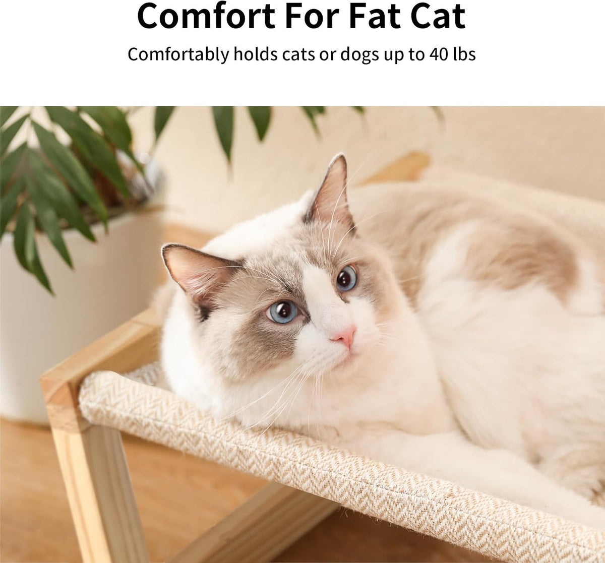 FUKUMARU Large Cat Hammock - Beige - image 4