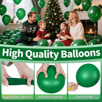 200pcs Balloons 5 Inch Assorted Colors - B23-dark Green / 12inch (Normal) - image 4