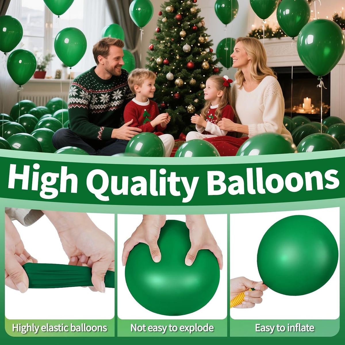 200pcs Balloons 5 Inch Assorted Colors - B23-dark Green / 12inch (Normal) - image 4