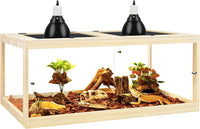 PROLEE 82 Gallon Bearded Dragon Tank - Oak / 82 Gallon (48x19.5x19.5 Inch)