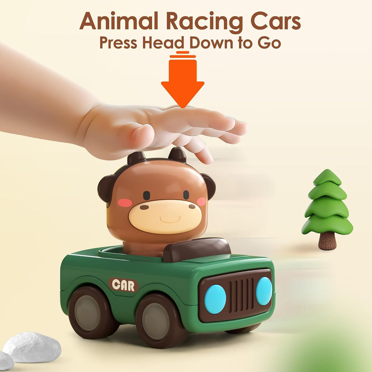 iPlay, iLearn Baby Press to Go Car Toys for Toddlers 1-3 - image 2