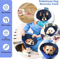 Soft Dog Cone for Large Dogs, Cone for Dogs to Stop Licking, Breathable Pet Surgery Collar Cone for Extra-Large Pets, Blue XL
