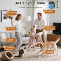 Pet Hair Remover Glove for Furniture, Reusable, 5-Finger, Blue, Dog and Cat Fur Removal Tool for Couch, Lint Clean Glove for Carpet, Bedding, Clothes, Curtain, Pet Bed, Car Seats