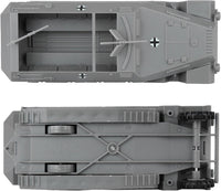BMC Classic Toy Soldiers WW2 German Hanomag halftrack in gray plastic, 1:32 scale - view 6