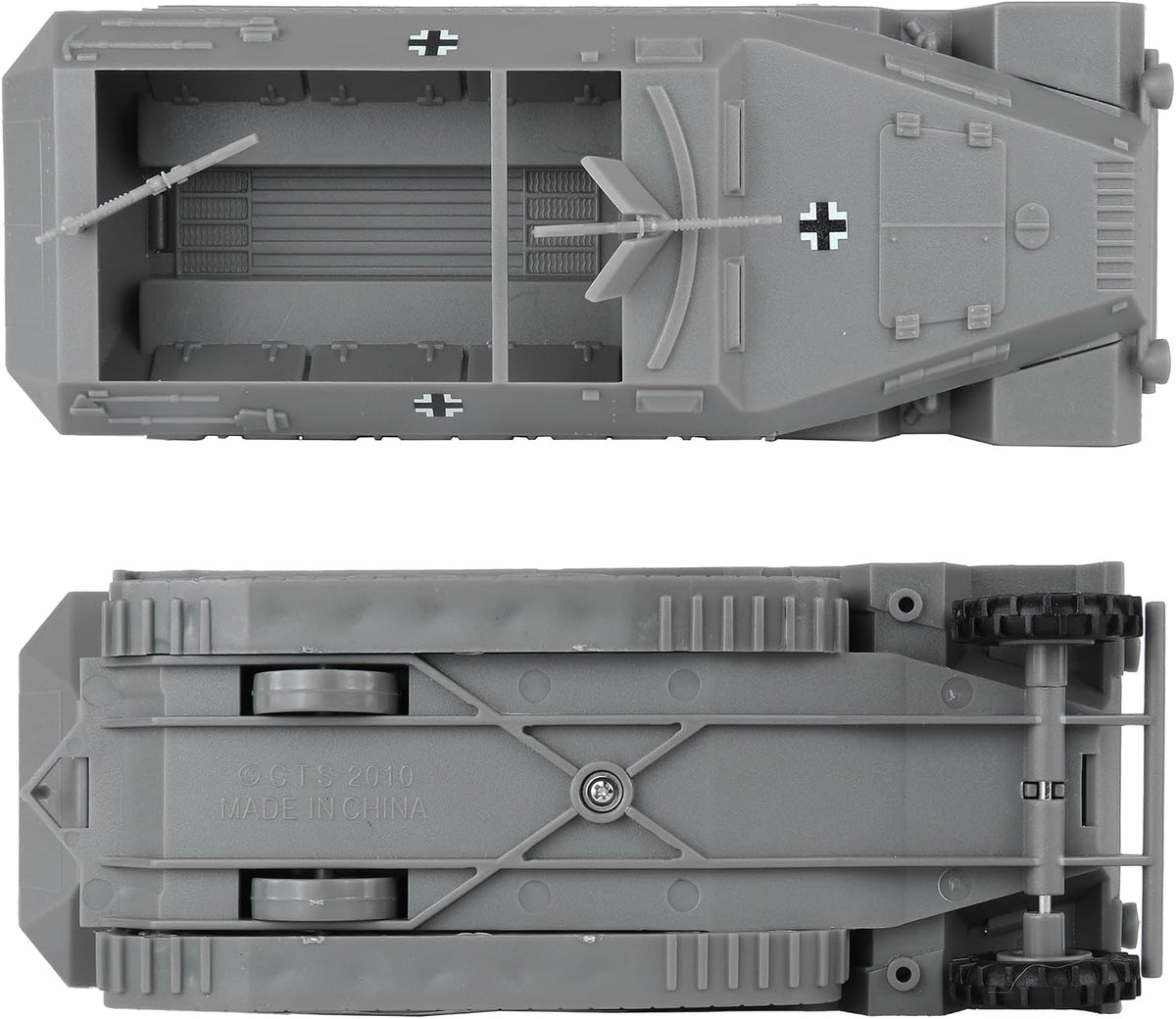 BMC Classic Toy Soldiers WW2 German Hanomag halftrack in gray plastic, 1:32 scale - view 6