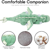 ARELUX Large 36in Cute Dragon Stuffed Animals Plush Toy Soft Matcha - Green / 36inch - image 4