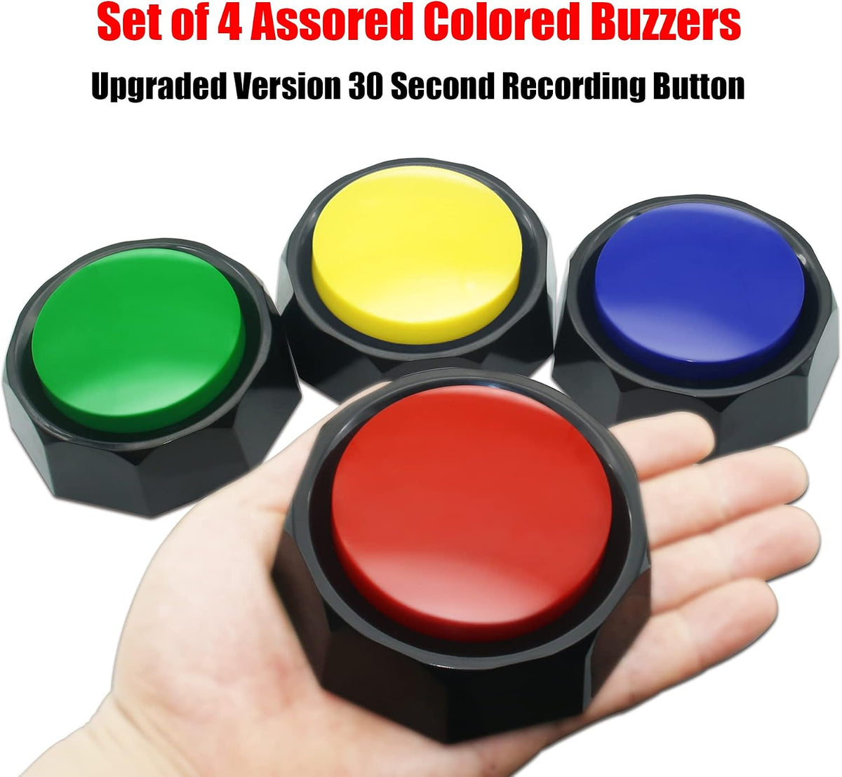 Recordable Buttons, Dog Buttons for Communication - 4 Color / 4 - image 2