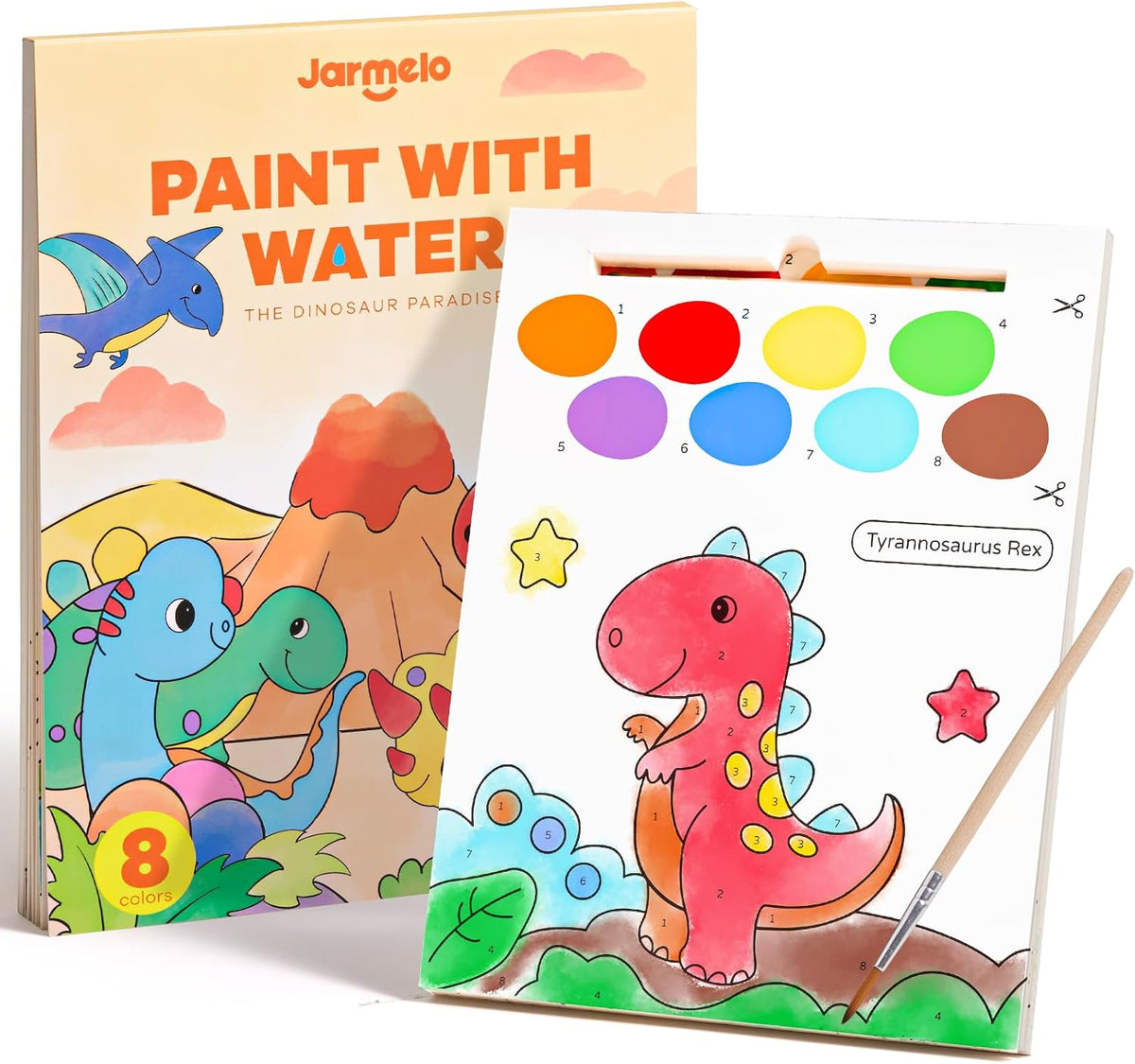 Jar Melo Paint with Water Books for Toddlers, Animals – Fun for Kids & Family - Dinosaur