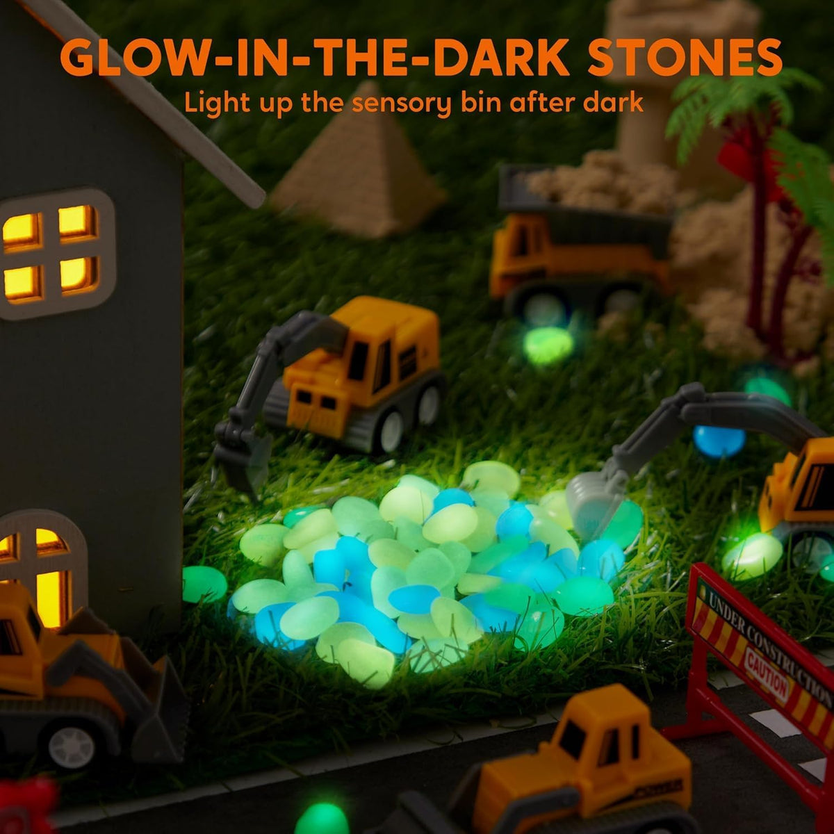 JOVA Klever Kits Construction Sensory Bin for kids Glow - Construction - image 2