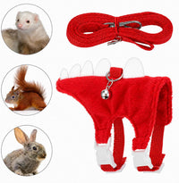 Ferret Harness and Leash Set Small Animals Vest Harness with Safe - Red - image 3