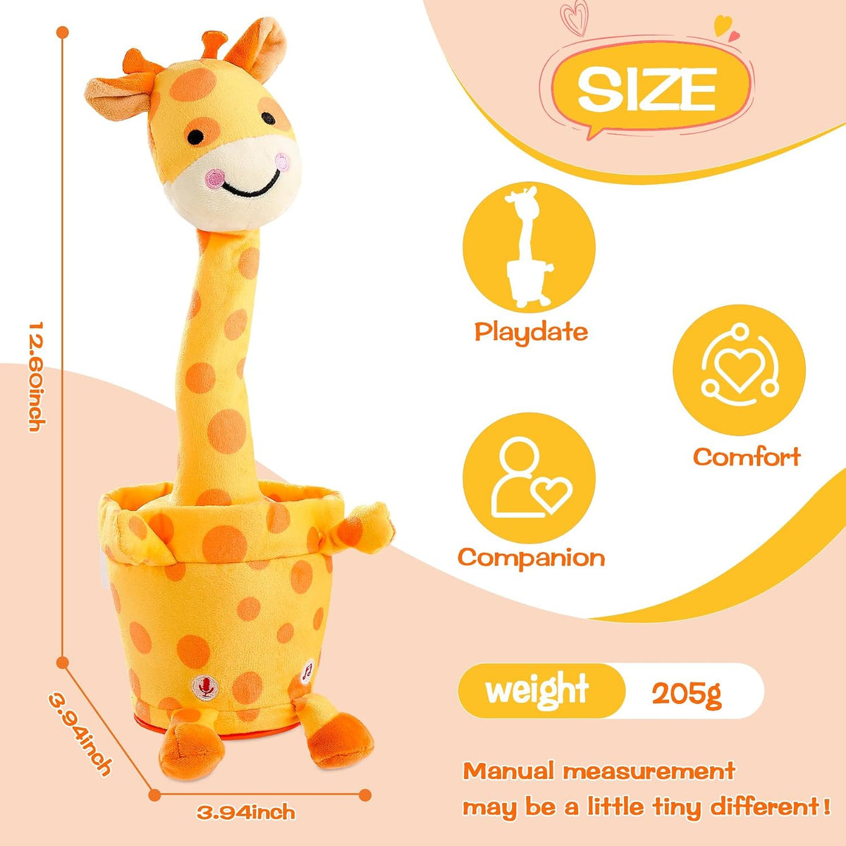 Dancing Talking Giraffe Toy, Singing Giraffe Baby Toys for Kids – Fun for Kids & Family - Smiling Giraffe - image 2