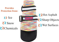 All Weather Neoprene Paw Protector Dog Boots with Reflective Straps - Multicolor / Medium - image 4